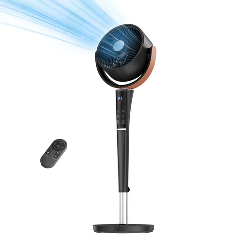 Quiet Adjustable Pedestal Fan with Remote 15 Speeds Oscillating Standing Fan for Bedroom and Home
